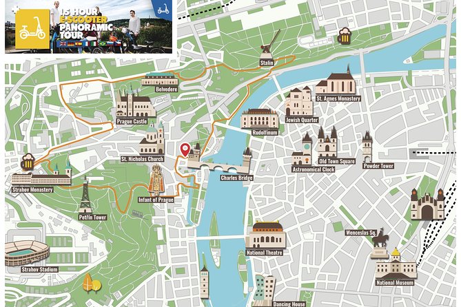 1.5h Prague E-Scooter Panoramic Tour small-group with PragueWay - Petřín Park and the Hill That Built Prague