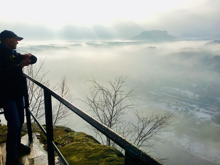 Bohemia & Saxon Switzerland Winter Day Tour from Prague - Stop 2: Hiking to Pravčická brána, Europe’s largest natural sandstone arch
