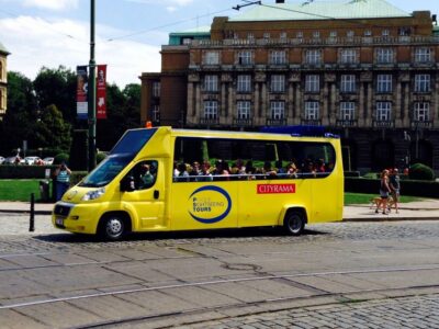 From Old Town: 2-Hour Prague Bus Tour with Top Sights - Getting the Royal Route story at Power Gate (Gothic, 44 meters, and gunpowder use)