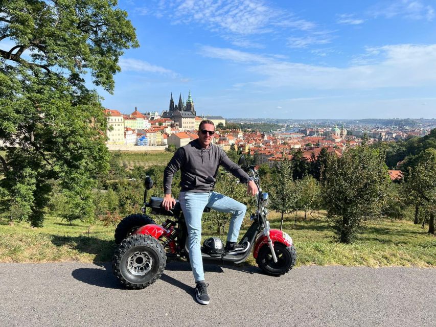 Grand City Tour on Electric Trike in Prague - Live Guided - Letná Park, the Giant Metronome, and viewpoint time you can actually enjoy