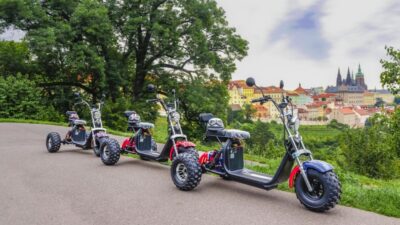 Grand City Tour on Electric Trike in Prague - Live Guided - Wenceslas Square and Powder Tower: the fast introduction to Prague’s core