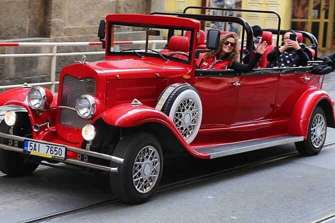 Karlstejn Castle in Vintage Convertible Car - Return to Prague: The Convenience Payoff