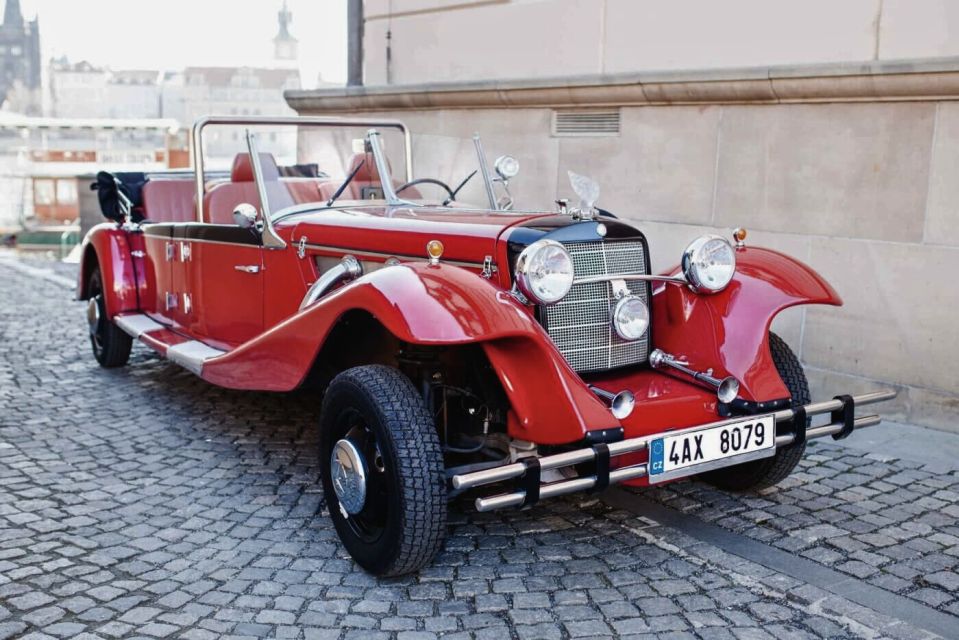 Prague: 1-Hour Private Tour in Vintage Car - Karlova to bridges: the Prague Castle zone and Charles Bridge views