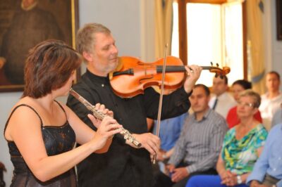Prague Castle: Midday Classical Concert at Lobkowicz Palace - The Baroque Concert Room: the ceiling is half the show
