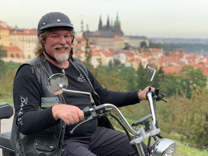 Prague: City Highlights Guided Electric Trike Tour - Start at the office by the Japanese Embassy: coffee, helmets, and a real test drive