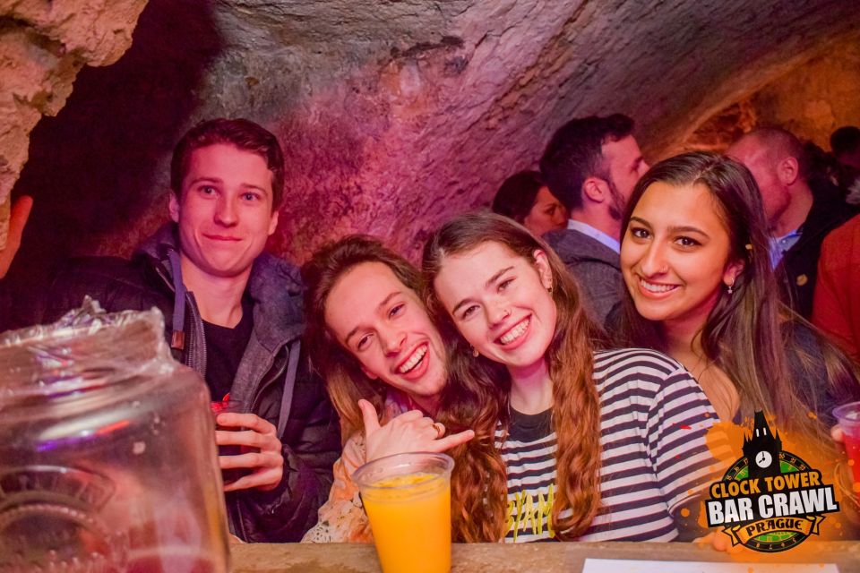 Prague: Clock Tower Bar Crawl with Drinks and Shots - The 4-Hour Plan: Unlimited Drinks, Two Shots, and a Club Finish