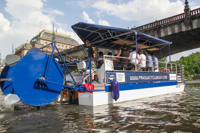 Prague Cycle Boat - The Swimming Beer Bike - Prague Castle Views: The Big Finale Photo Moment