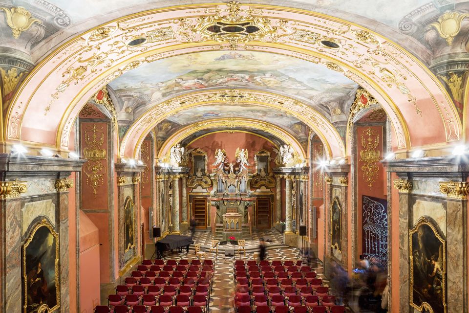 Prague: Entry Ticket Classical Concert at the Mirror Chapel - 7pm Concert (1 hour): Emperor Concerto (Adagio), Chopin, Carmen, and Beethoven