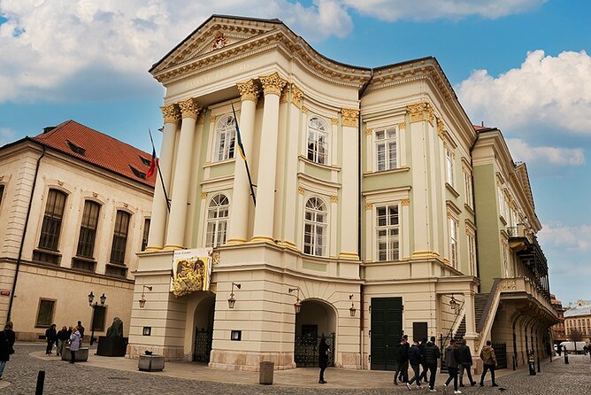 Prague Essential Tour Old Town and Jewish Quarter - Starting where the view and the story both begin: Rudolfinum and Jan Palach Square