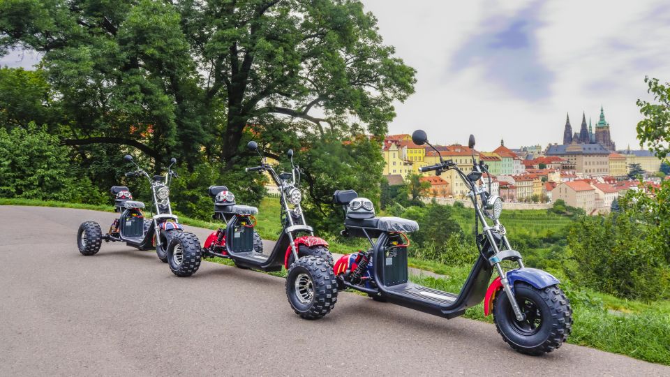 Prague: Guided Sightseeing Tour by Electric Trike - Kafka Museum outside, Rudolfinum outside, and Pařížská Street