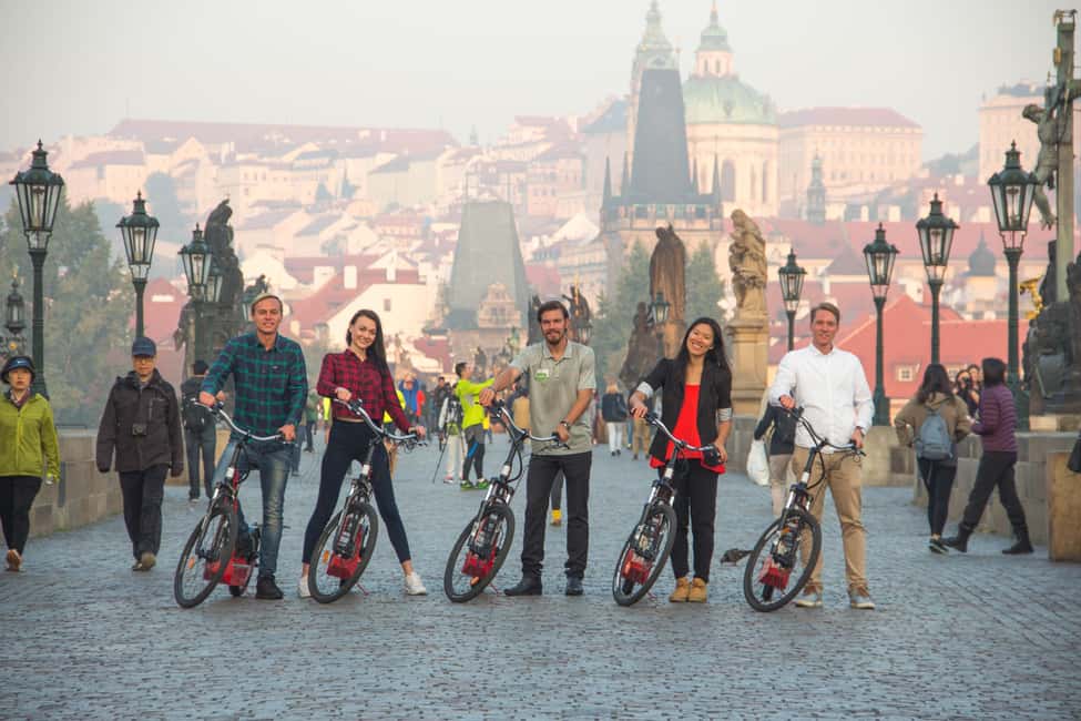 Prague Highlights: Segway & E-Scooter Tour with Taxi Pick-Up - eScooter and e-bike first, Segway at Great Strahov Stadium