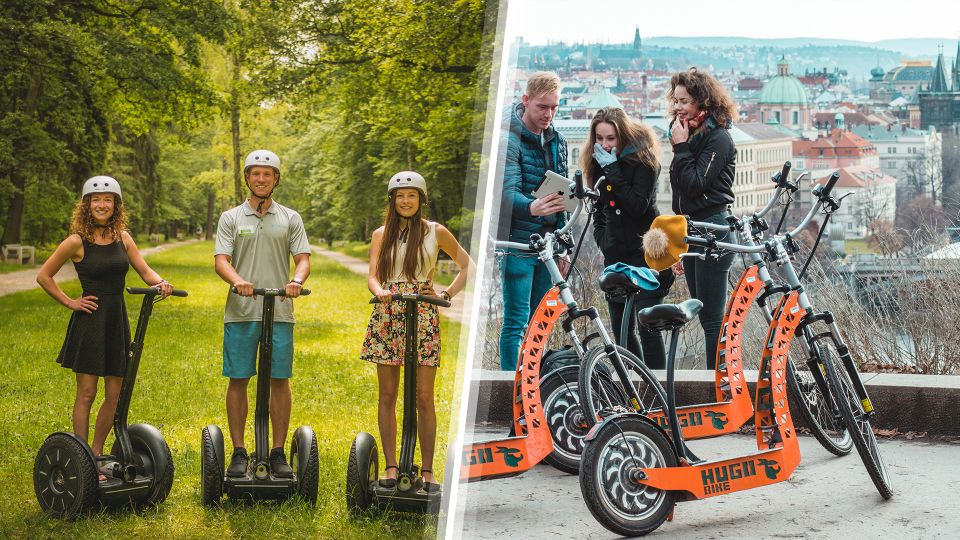 Prague Highlights: Segway & E-Scooter Tour with Taxi Pick-Up - Charles Bridge, National Theatre, Wenceslas Square, and the Powder Tower