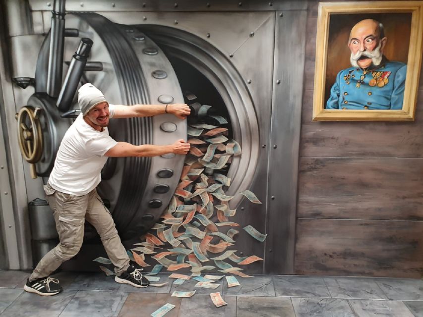 Prague: Museum of Fantastic Illusions Entry Ticket - Spot the Famous Faces: King Kong, Charlie Chaplin, and Einstein
