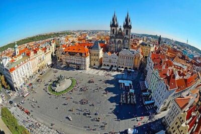 Prague Old Town tour and external Jewish Quarter - Wenceslas Square and the Wenceslas Monument: power, resistance, and memory
