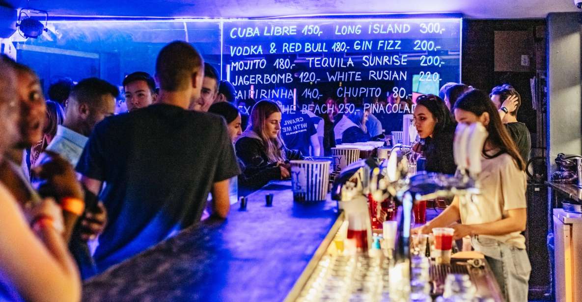 Prague: Pub Crawl with Unlimited Drinks & 5-floor Club Entry - Karlovy Lazne at the end: VIP skip-the-line to a five-floor megaclub