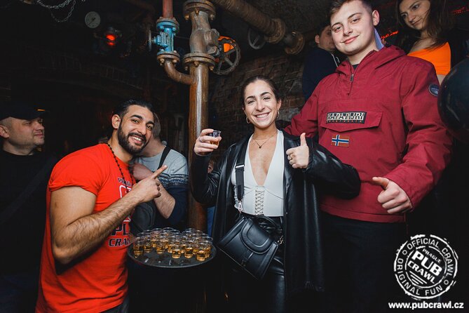 Prague Pub Crawl with Unlimited Drinks & 5 story club Entry - The shot stops: how the free shots really work