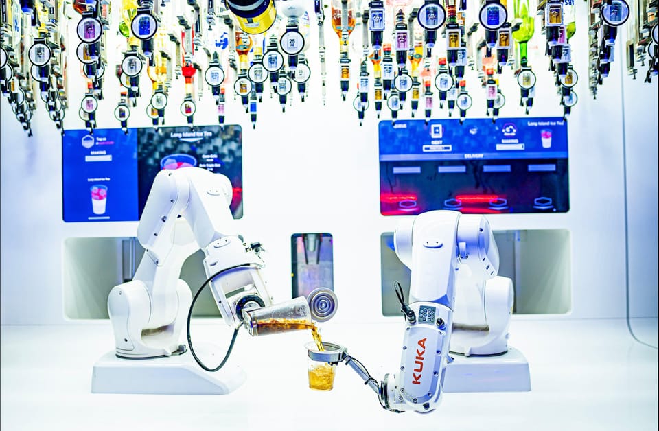 Prague: Robotic Bar Entry with a Drink Included - How the Robots Build Your Cocktail in Real Time