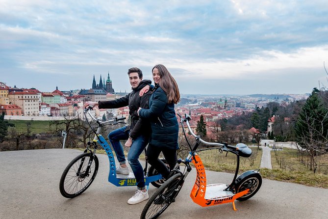 Prague Trike & e-Scooter Tour: Castle Viewpoints & Charles Bridge - Prague Castle viewpoints without going inside: main gate photos and fast panoramic time