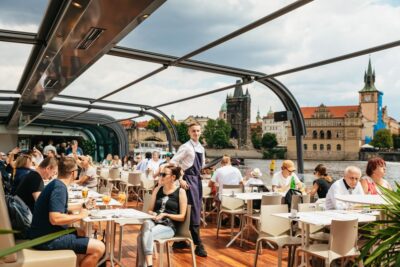 Prague: Vltava River Lunch Cruise in an Open-Top Glass Boat - The buffet lunch and aperitif: value that mostly holds up in real life