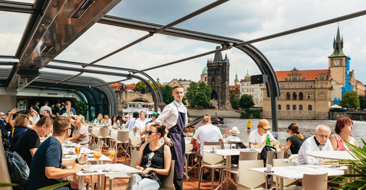 Prague: Vltava River Lunch Cruise in an Open-Top Glass Boat - More than postcards: Dancing House, Vyšehrad, and the industrial river edges