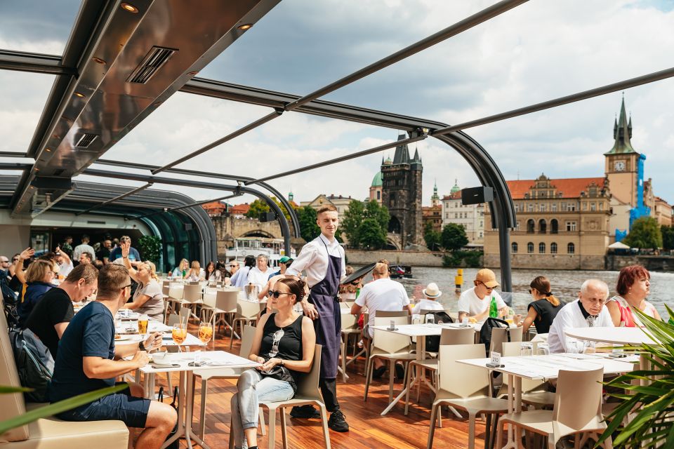Prague: Vltava River Lunch Cruise in an Open-Top Glass Boat - The buffet lunch and aperitif: value that mostly holds up in real life