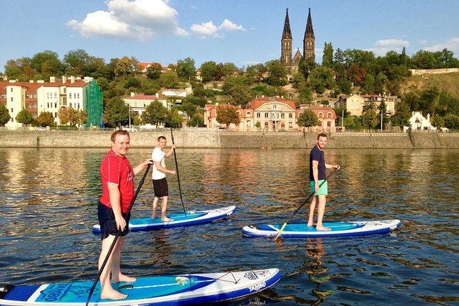 Stand-Up Paddleboarding on the Vltava River in Prague - Coaching that gets you standing: the guide factor (Samuel’s style)