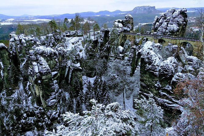 Terezin & Bohemian Switzerland from Prague: Bastei, Narnia & Café - Bohemian Switzerland National Park: Narnia at Tisá Sandstone Labyrinth